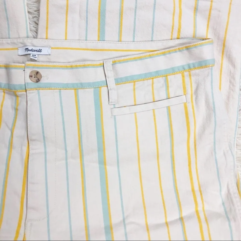 New Madewell Emmett Wide-Leg Crop Pants in Stripe Plus Size Petite 37P - Image 3