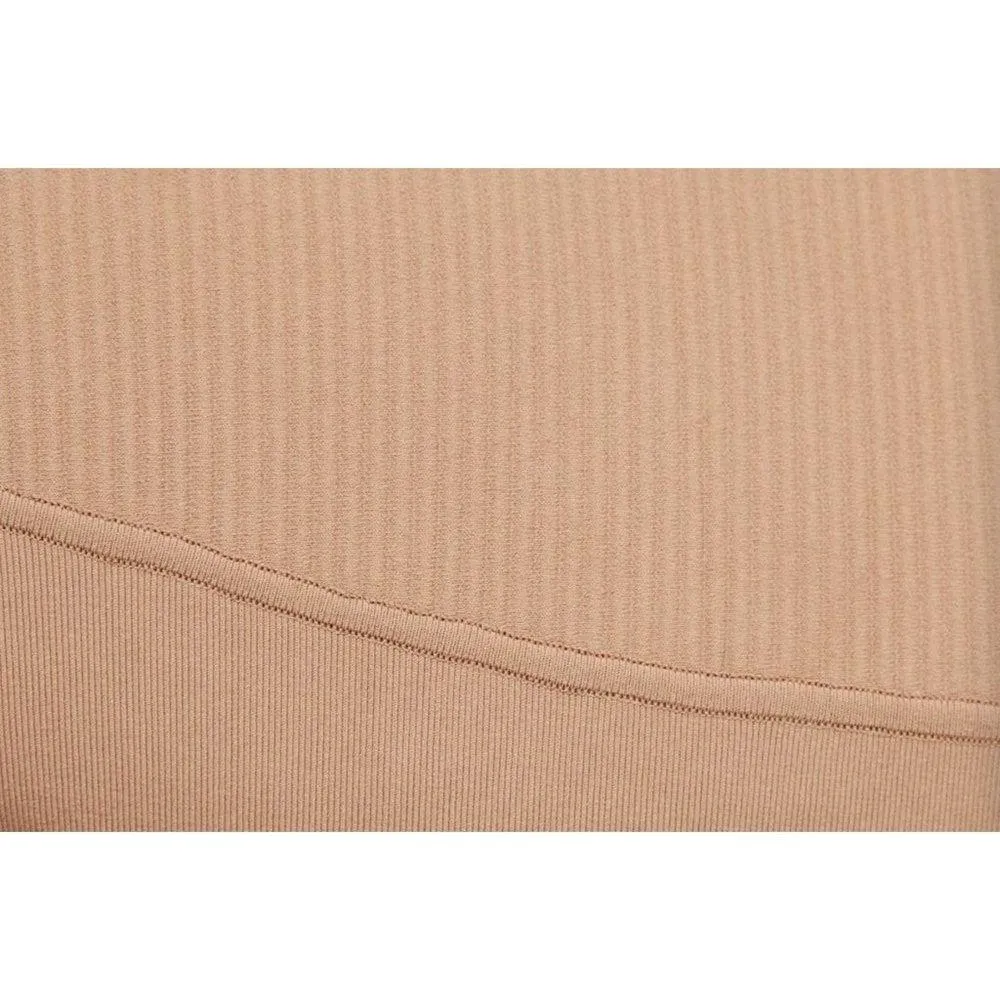 HERVE LEGER Ottoman Cutout Long Sleeve Minidress Fawn Womens Size Large - Image 5