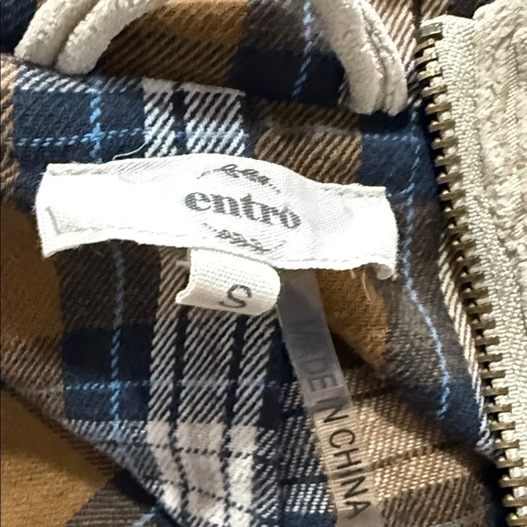 Entro Corduroy Utility Hooded Jacket with Plaid Lining - Image 8
