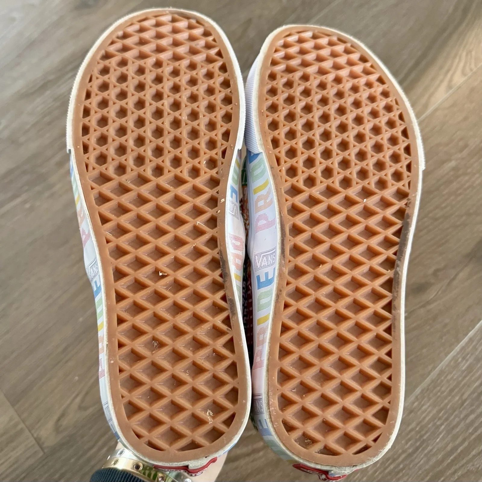 VANS Classic Slip On PRIDE LGBTQ+ Women’s 6.5 Multicolor Rainbow Low Top Shoes - Image 8