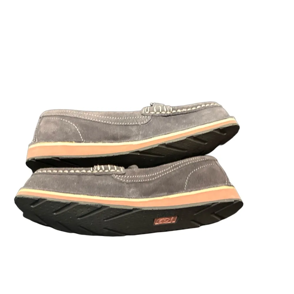 Ariat Womens Cruiser Grey Suede Moccasin Loafers Metal Horse Bit Detail 6.5 B - Image 7