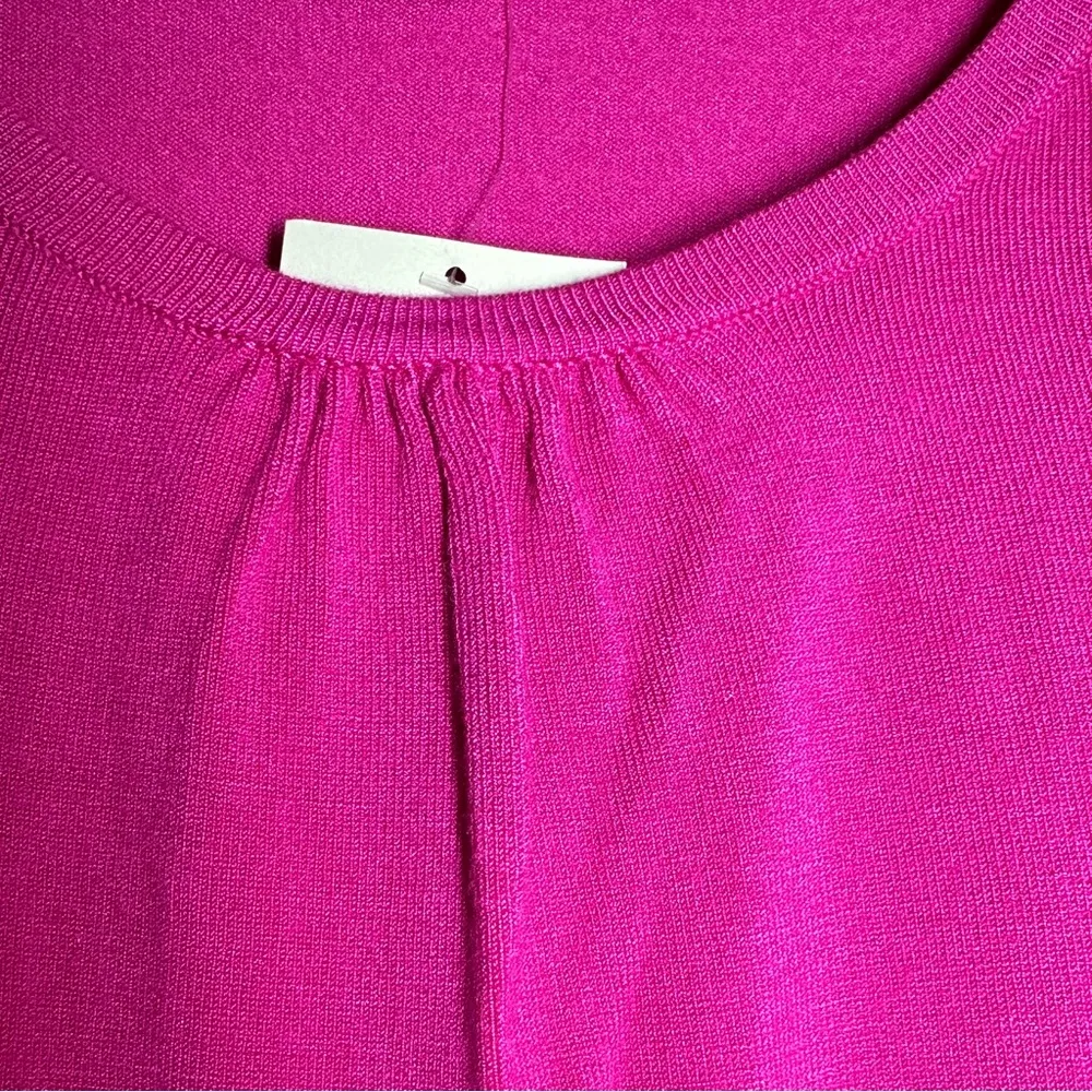 Laura Ashley Petite Pullover Sweater Top PM Poppy Pink Long Sleeve New - Image 5