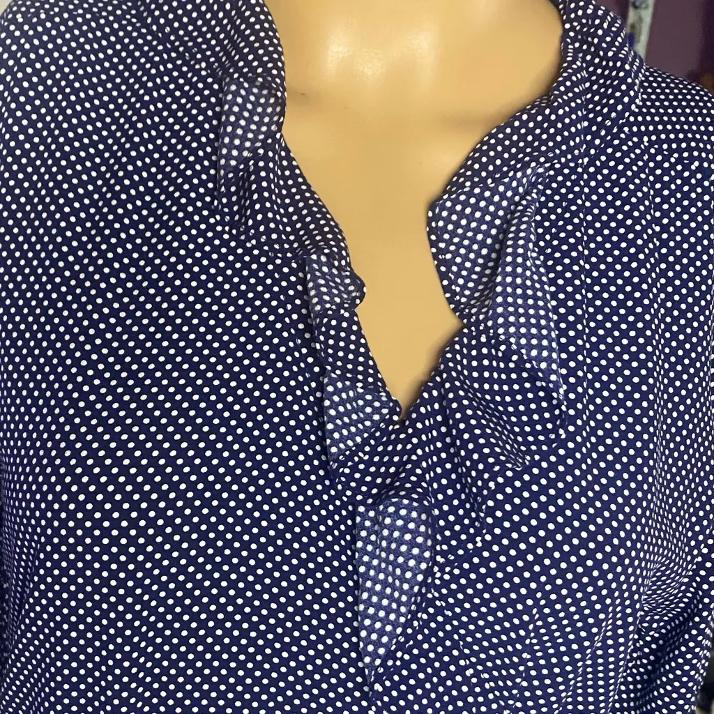 INES DE LA FRESSANGE
PARIS in collaboration with UNIQLOWrap Polka Dot Dress XXS Blue - Image 7