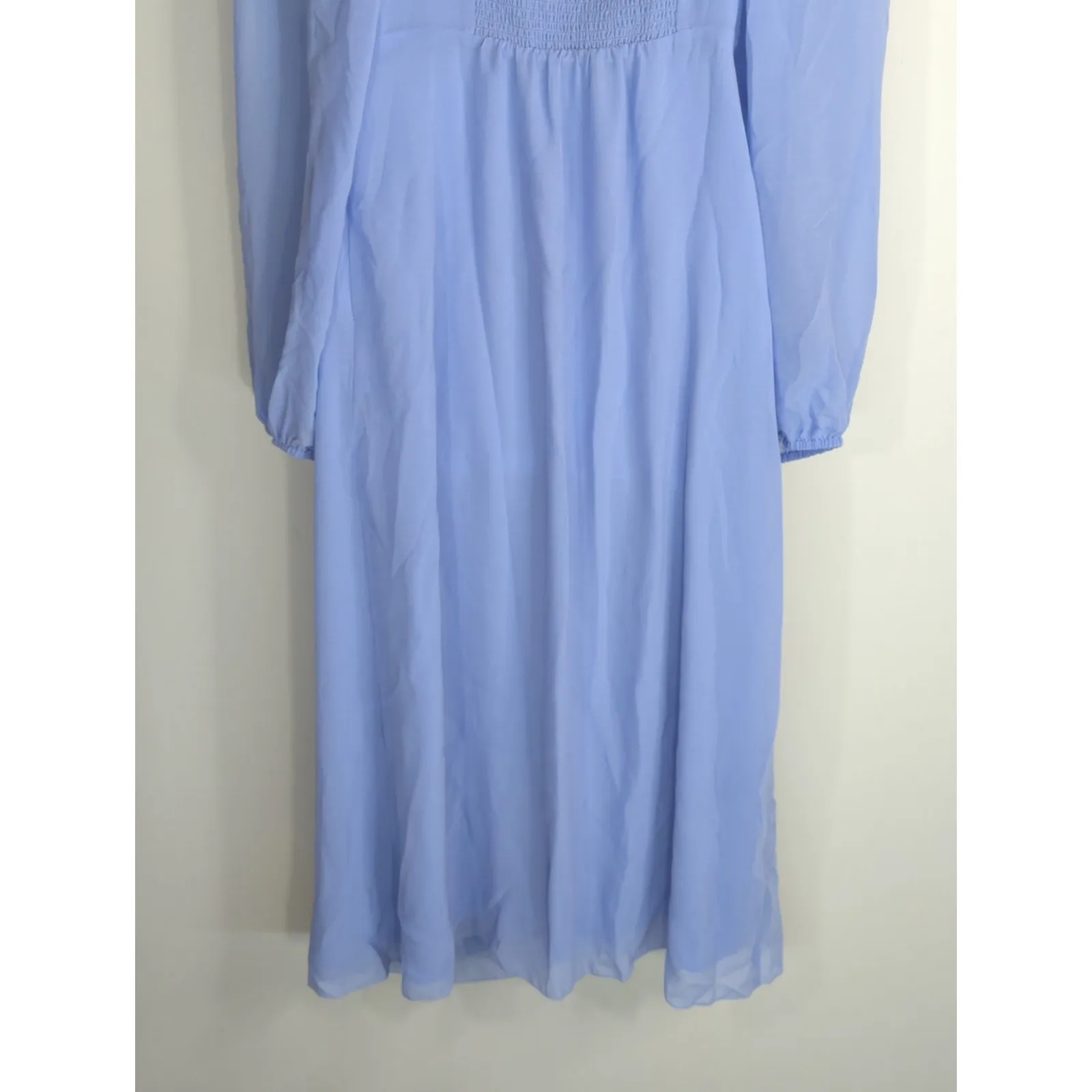 Aritzia Wilfred Jacqueline Sweetheart Neck Midi Blue Dress Sz. 4 Prairie Cottage - Image 8