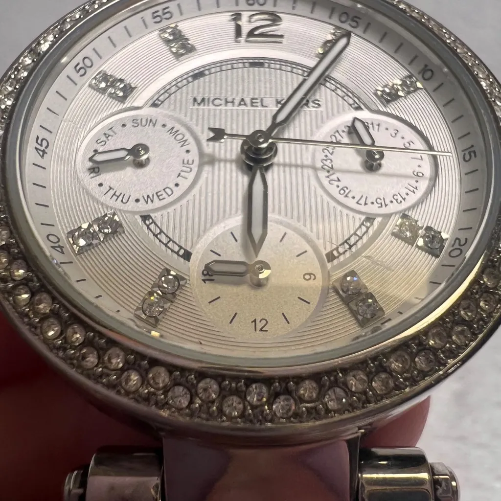 Michael Kors Mk5615 Ladies Silver Stainless Steel  Watch with Crystals - Image 11