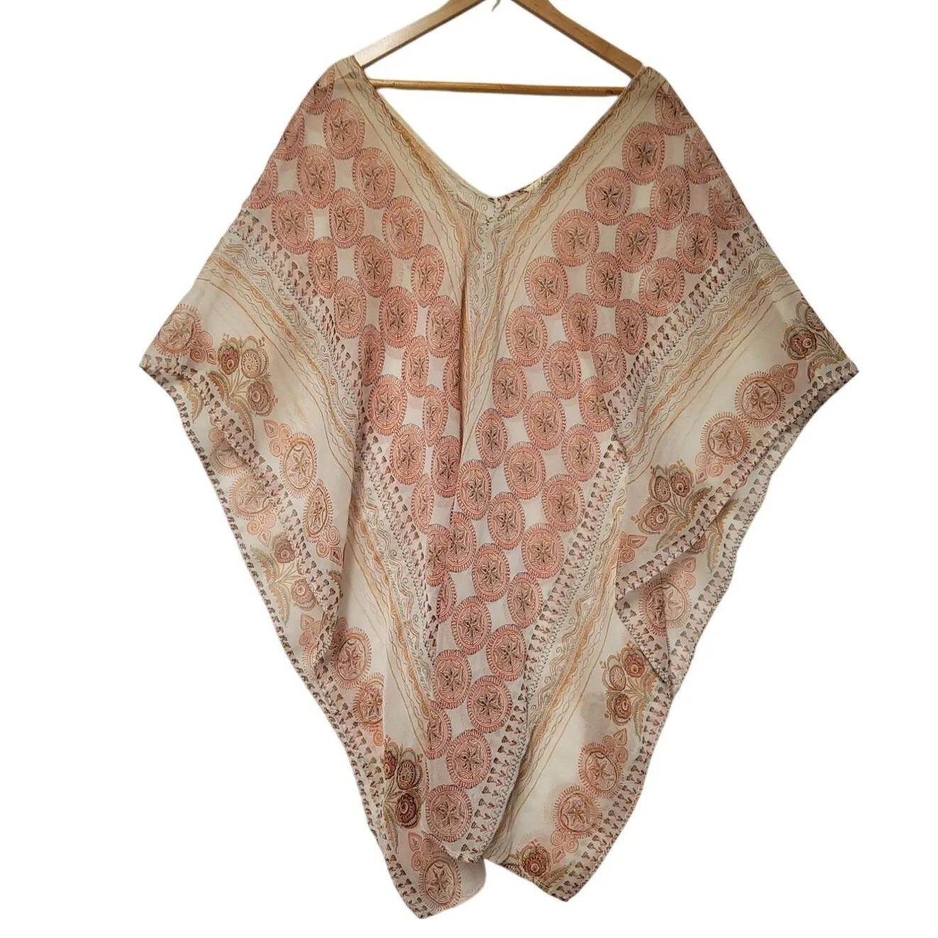 Sheer‎ Kimono Style Swim Cover Beachy Festival Boho Hippie Resort Wear Size S/M - Image 2
