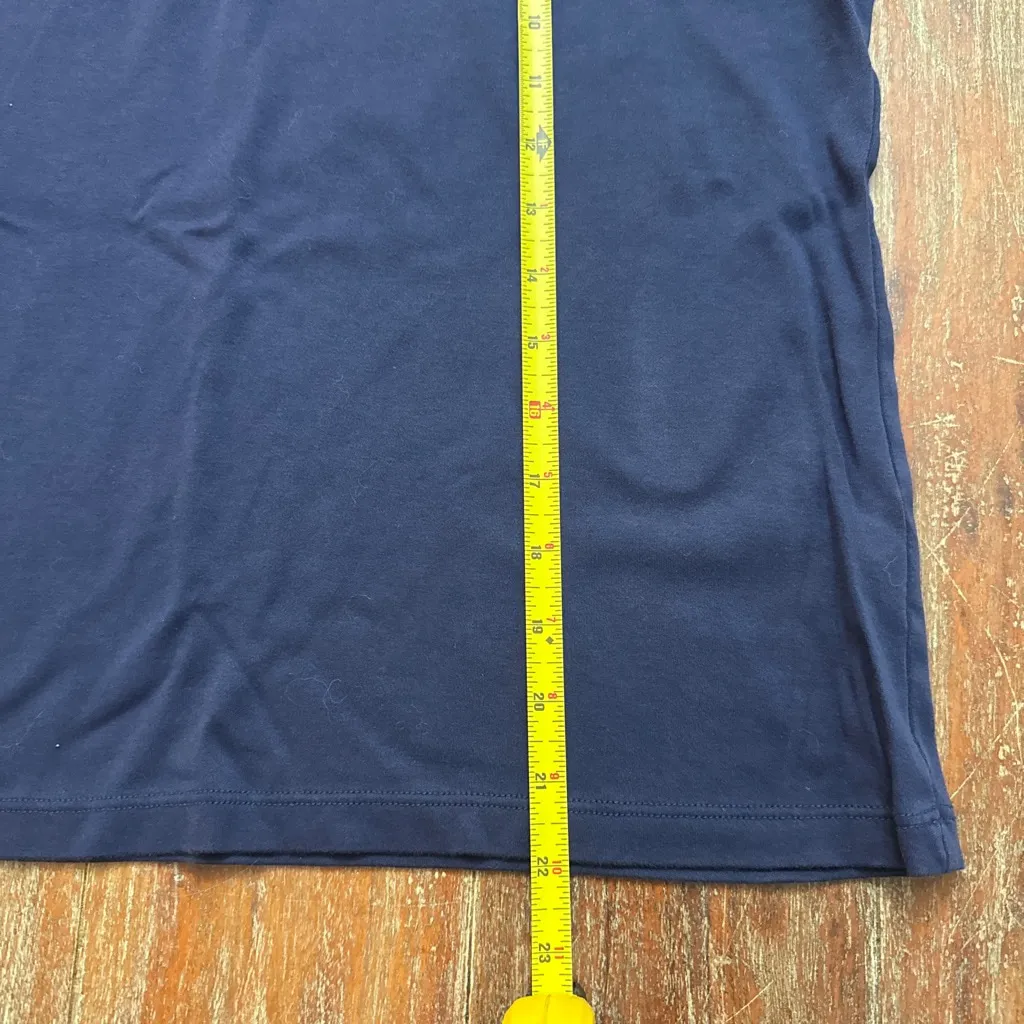 L.L.Bean Navy Long Sleeve Turtleneck Tee Medium Women’s Basic Soft - Image 8