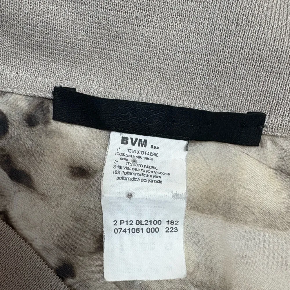 Les Copains Size 42 US 6 Silk Sheer Blouse Snake Skin Print‎ Flaw - Image 5