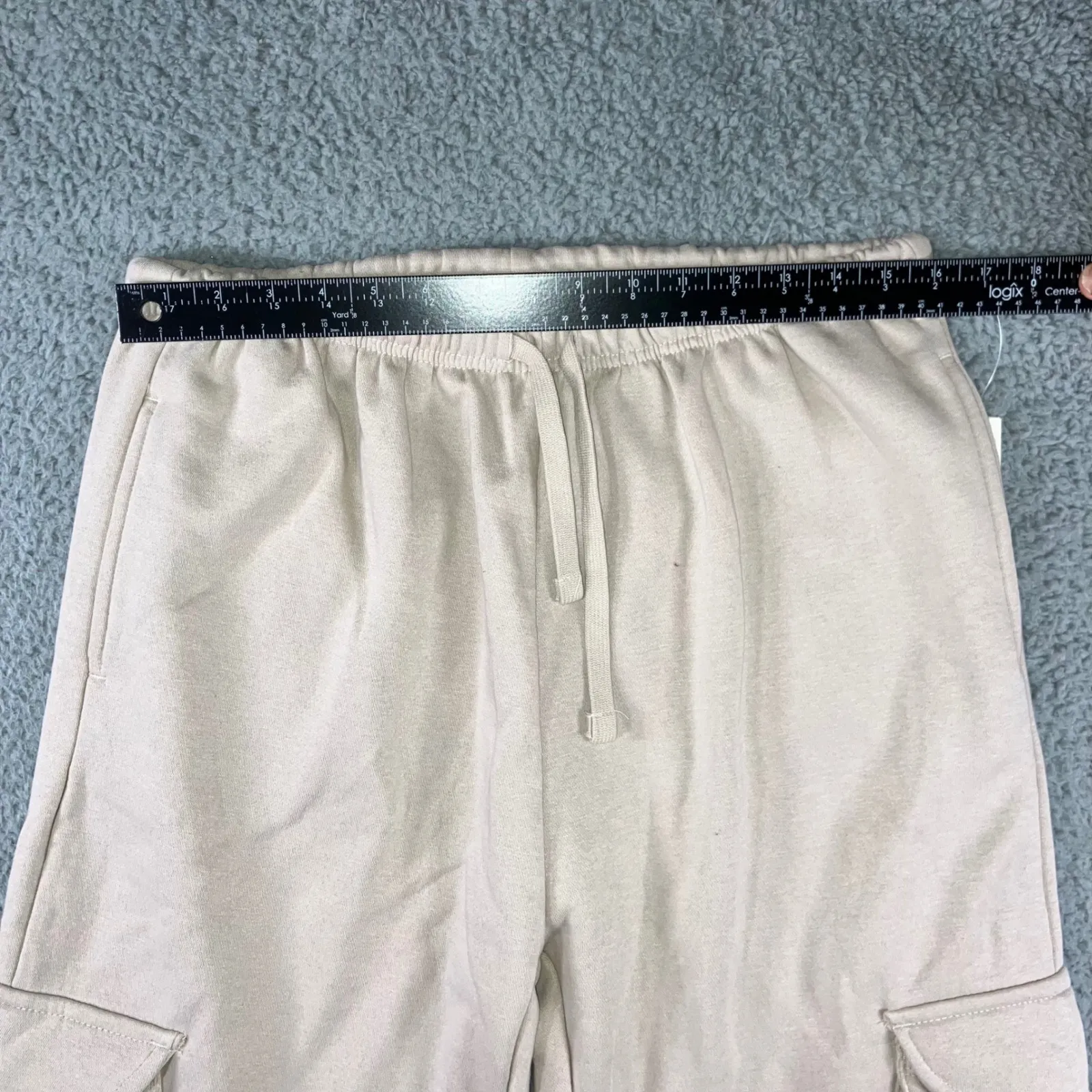 Relaxx Cargo Sweatpants Women XL Drawstring Relaxed Fit Casual‎ Lounge Joggers Tan - Image 3