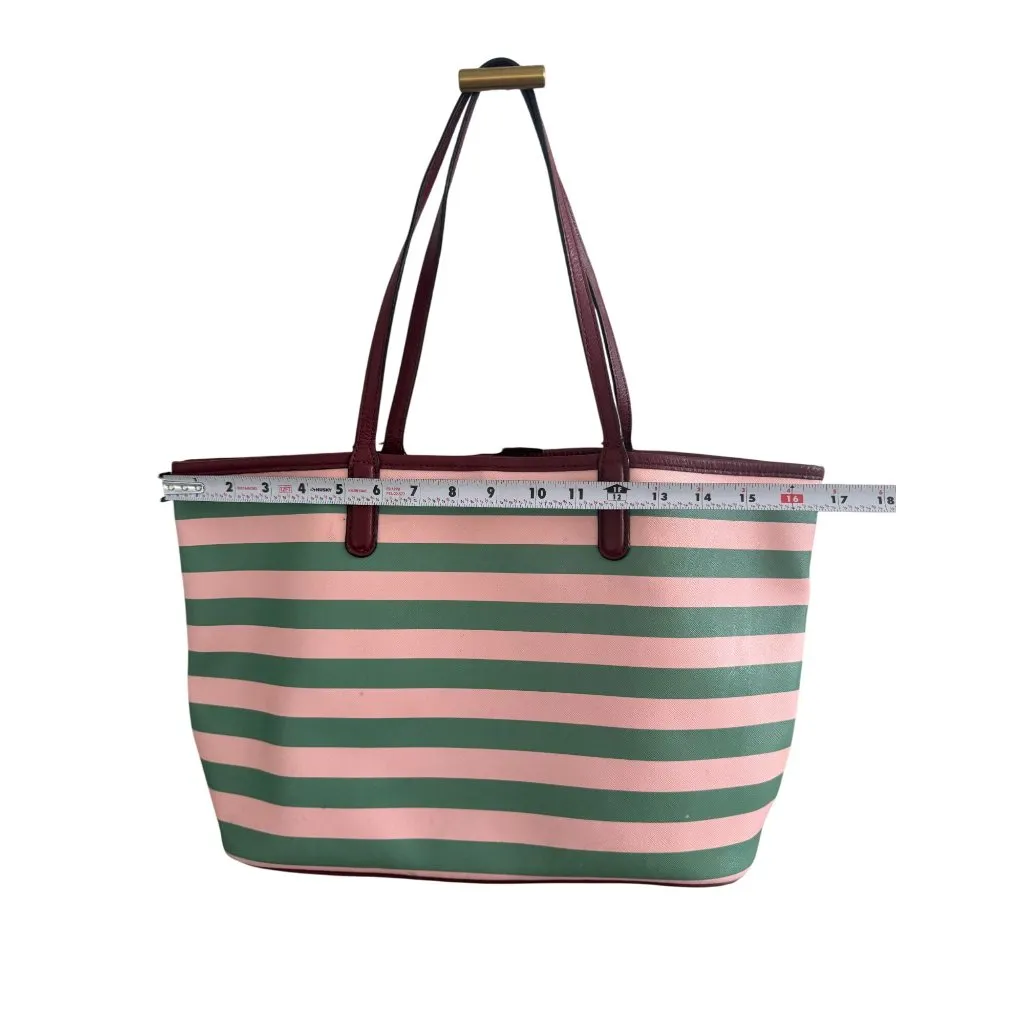 MARC BY MARC JACOBS Floral Pink Burgundy Saffiano Leather Tote Bag - Image 3