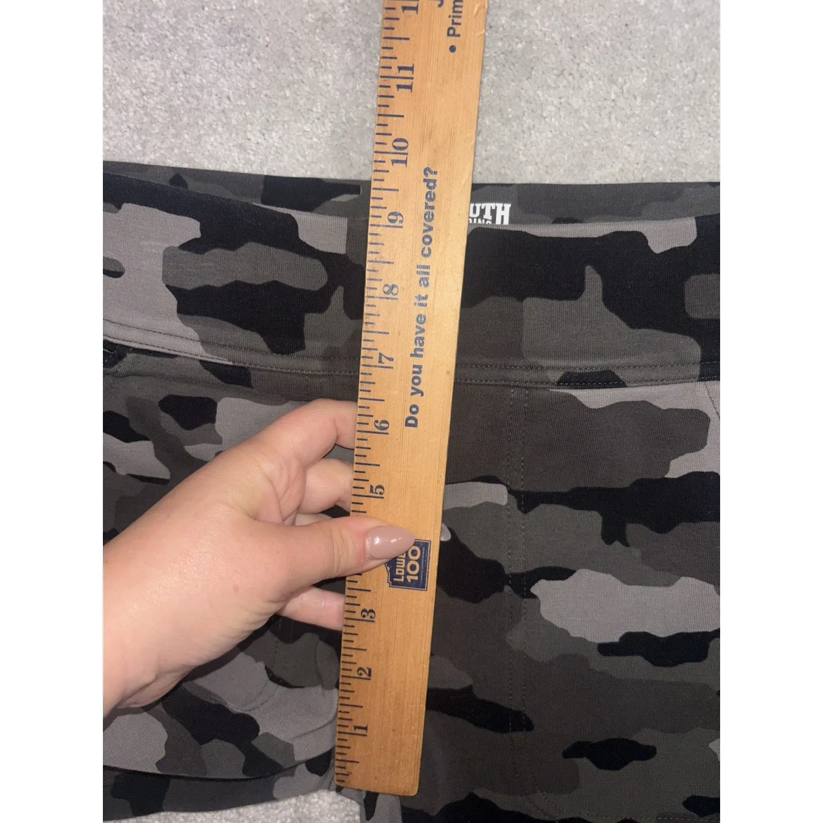 Duluth NoGa Naturale Cotton Black Gray Camo Yoga Slim Leg Pants Women XS x 29 - Image 8