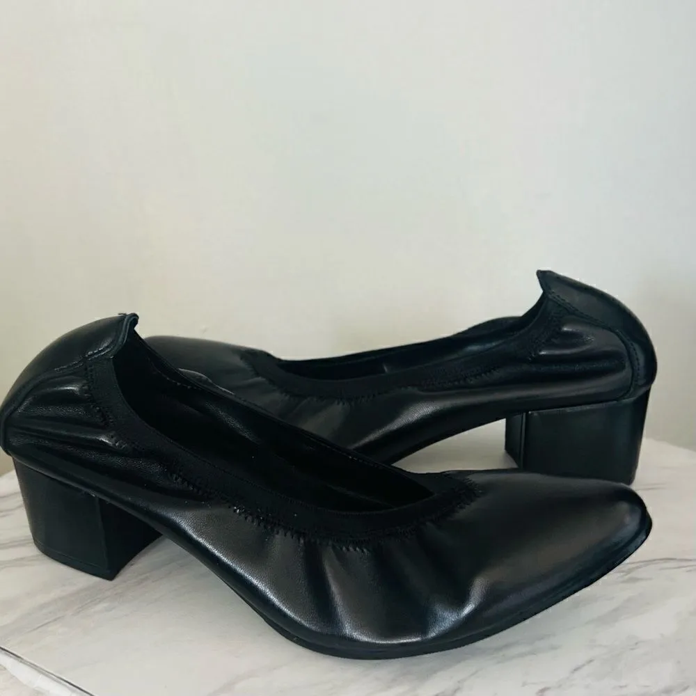VANELi Gate Almond Toe Block Heel Leather Pump Shoe, Comfort Black, Size 7, NWOT Black - Image 14