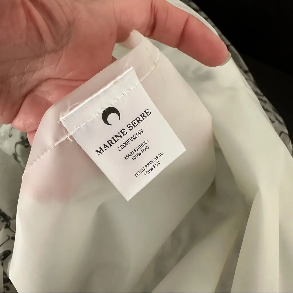 Marine Serre All Over Lizard Print Longline PVC Raincoat Size M - Image 5