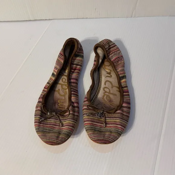 Sam Edelman  striped textile-upper round-toe flat shoe size 7 - Image 2