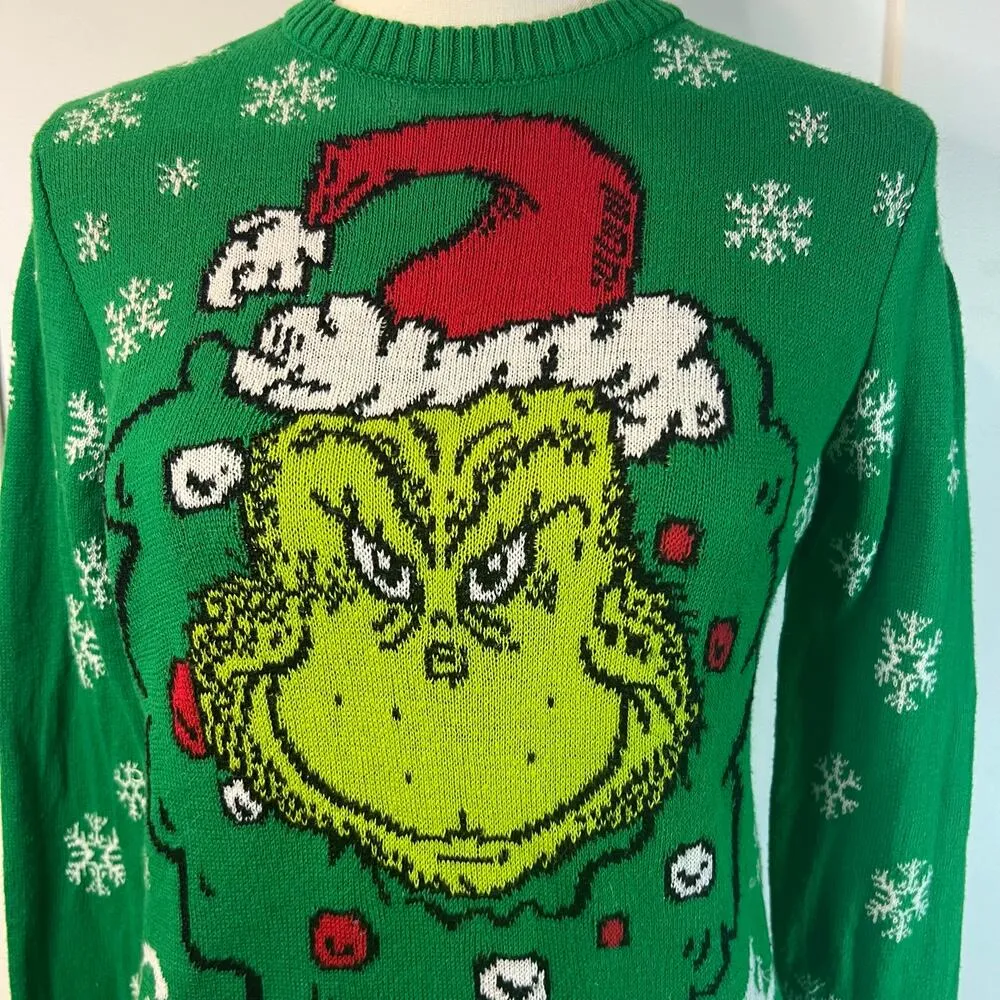 The Grinch Women’s Christmas Sweater Size L Green Size L - Image 3