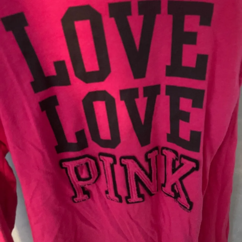 Victoria's Secret Pink Hoodie - Pink and Black - Image 5