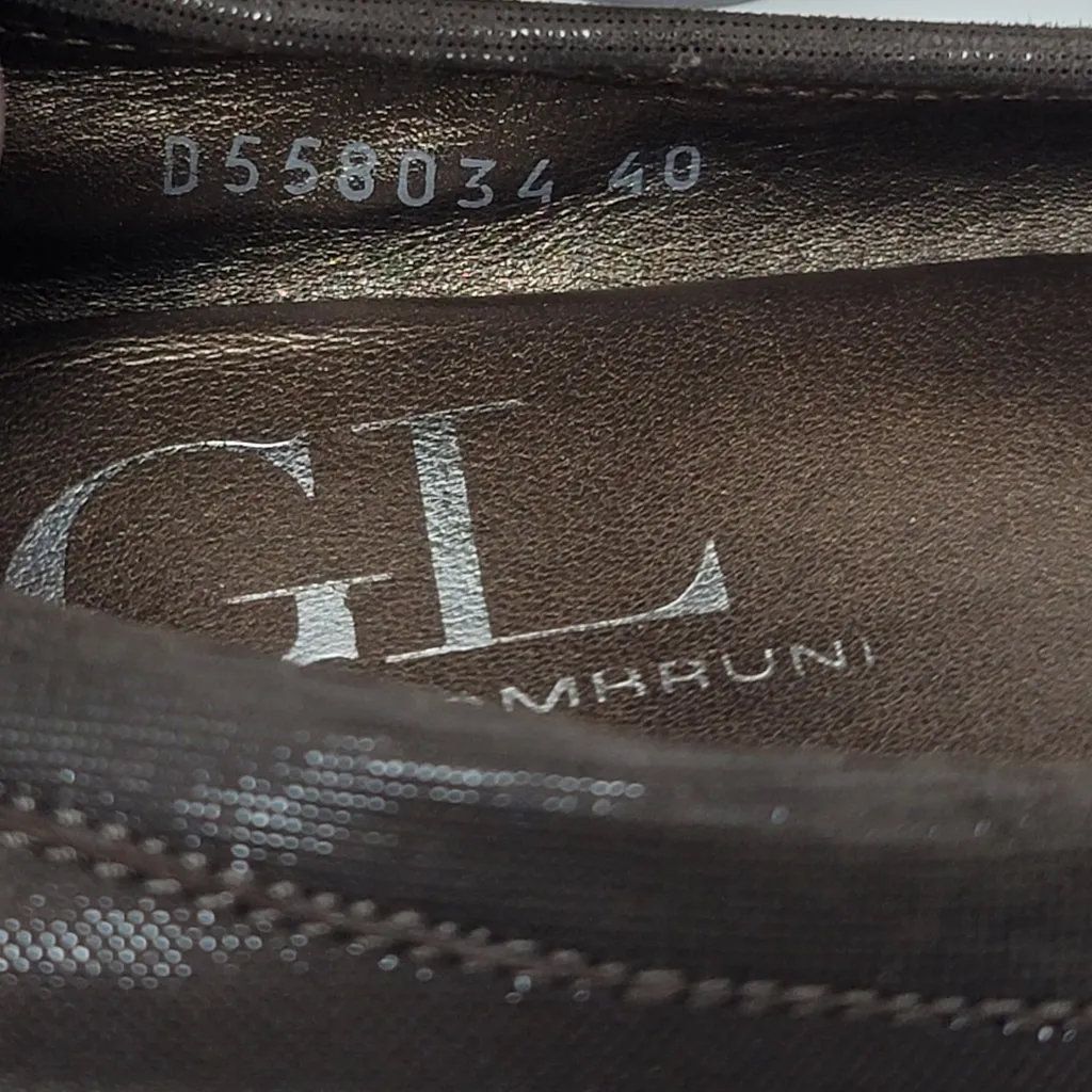 AGL Attilio Giusti Leombruni Brown Suede Patent Leather Slip On Ballet Flats 40 Size 9 - Image 7