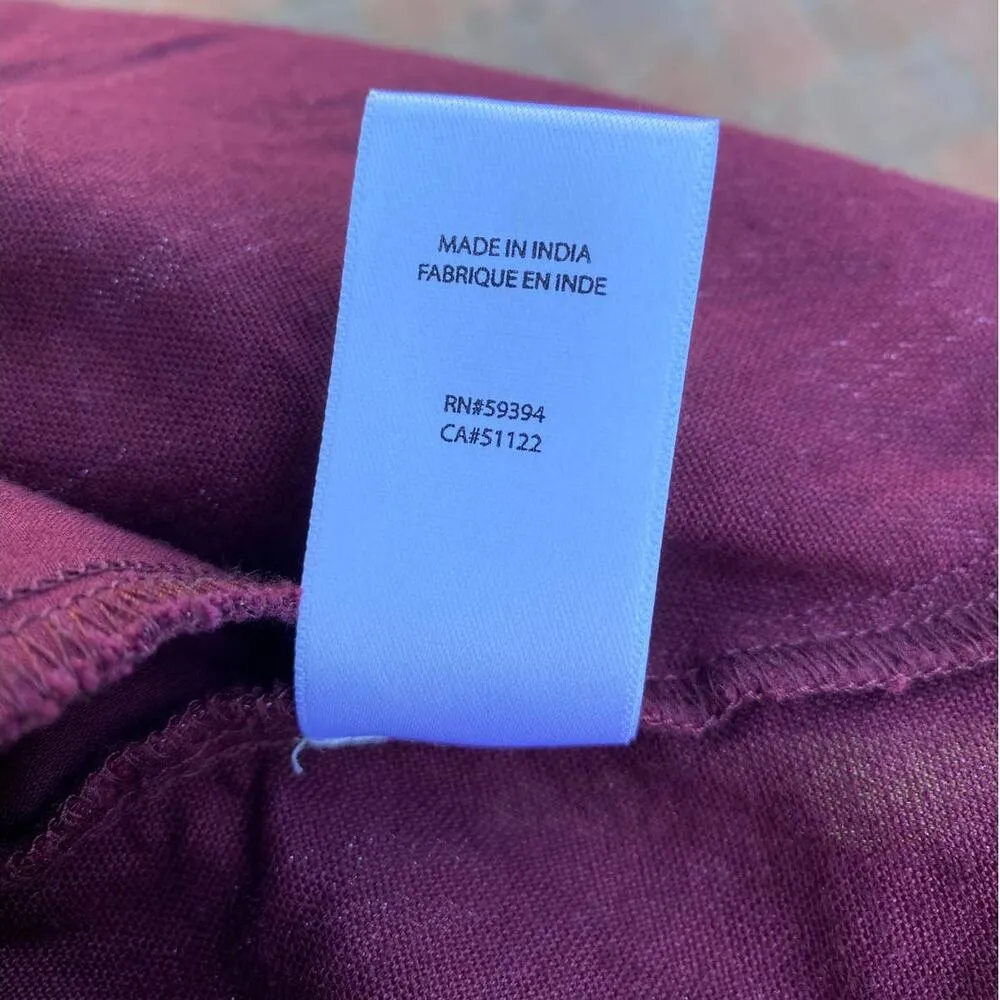 Beach Lunch Lounge Dress Burgundy Women's Size Extra Small - Image 11