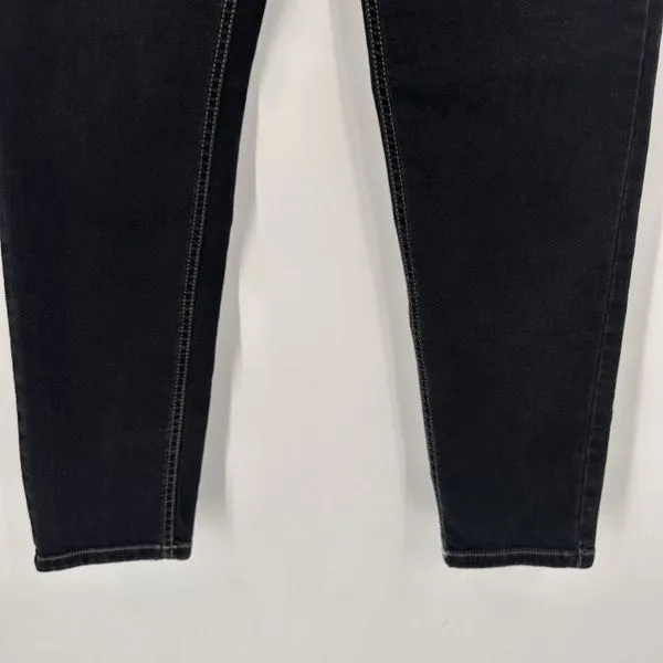 Please Button Fly Black Boyfriend Jeans Made in Italy Size XS X Small Stretch - Image 12