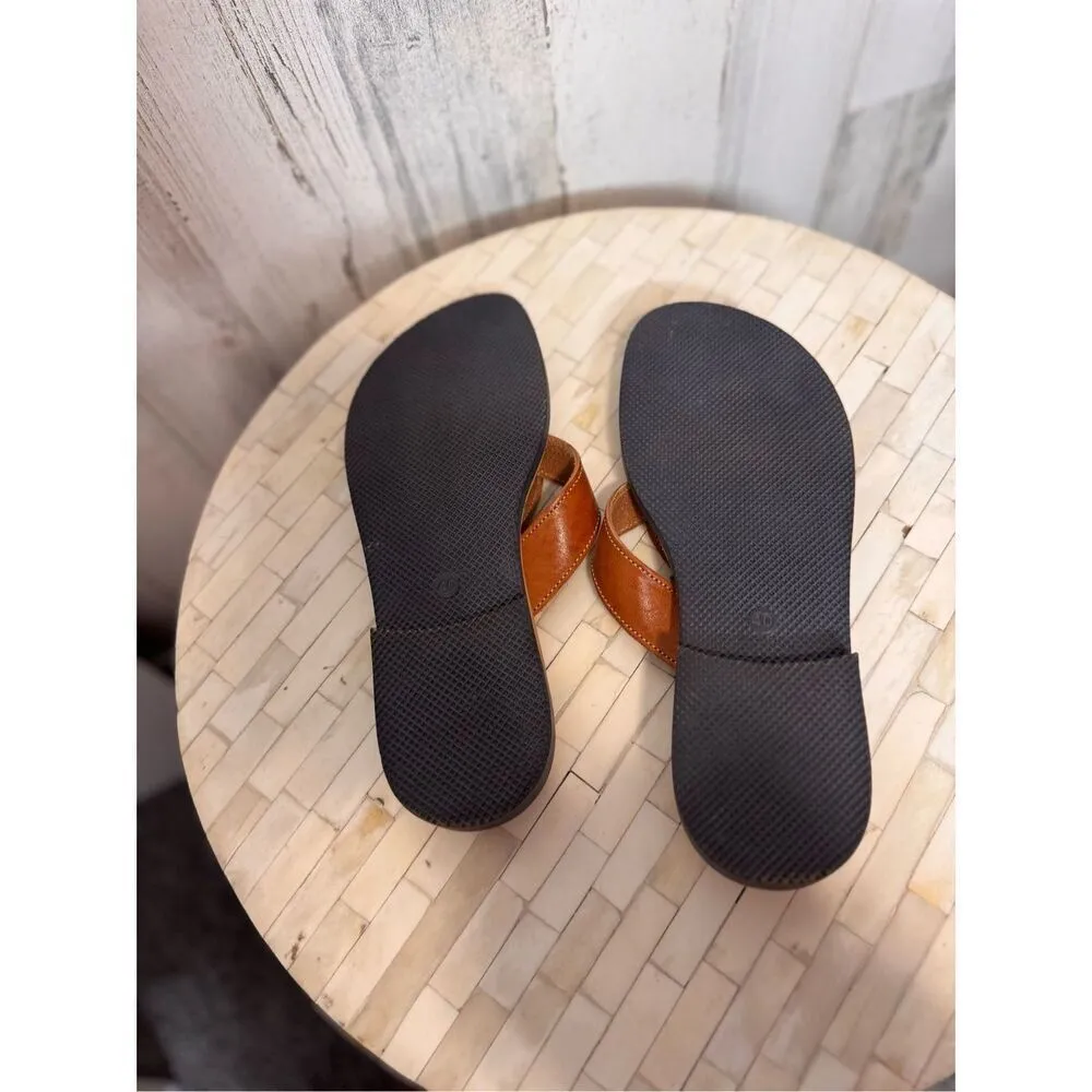 KLIMATSAKIS sandals made with real leather size 40 (9) Tan - Image 5