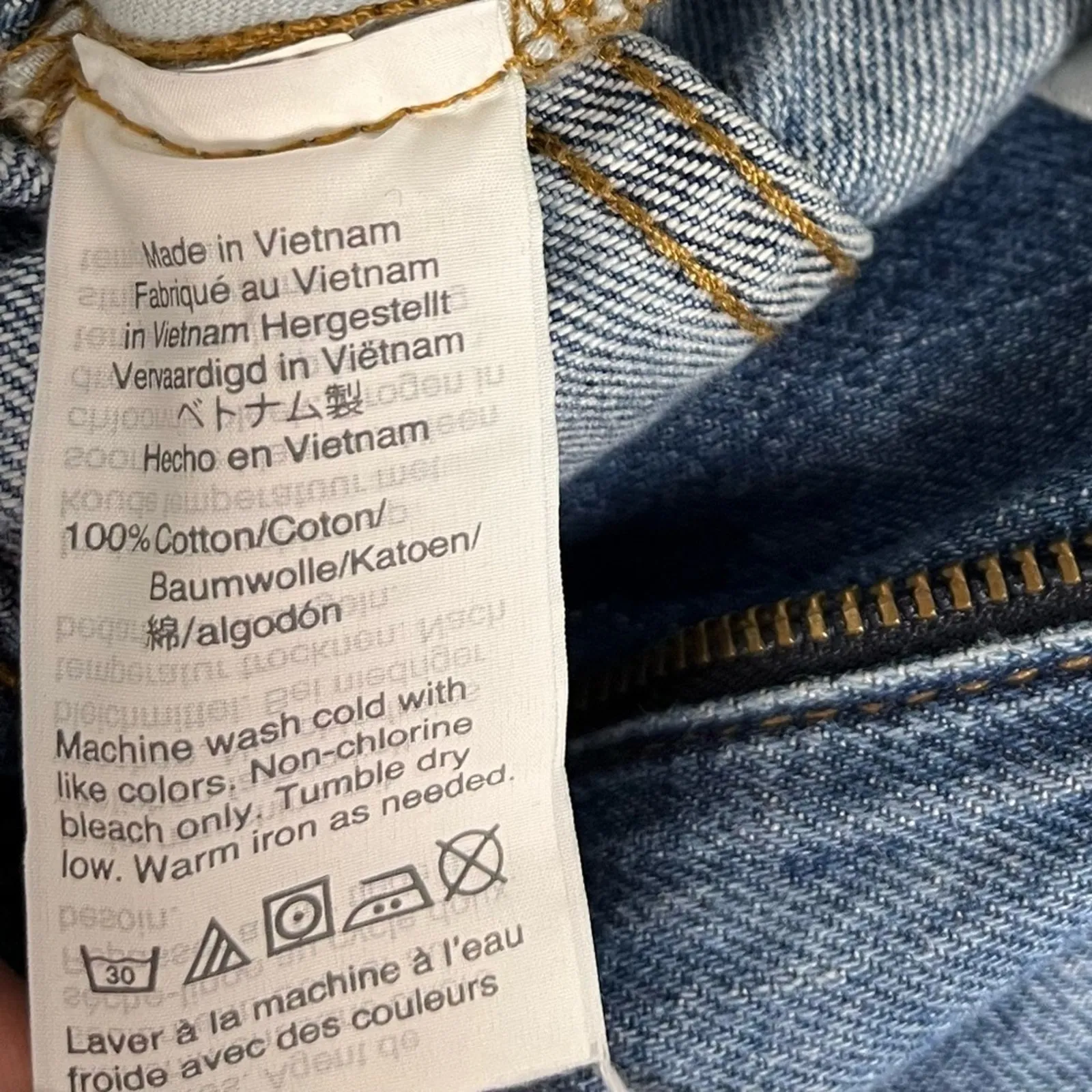 Madewell Rigid Denim Jean A-Line Skirt Pockets 100% Cotton Blue Women’s 26 - Image 6