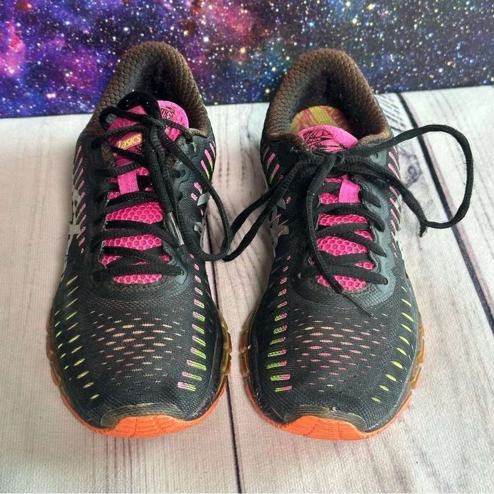 Asics Gel Quantum 360 Athletic Running Shoes Women Sz 8 T5J6N Purple Pink Neon - Image 2