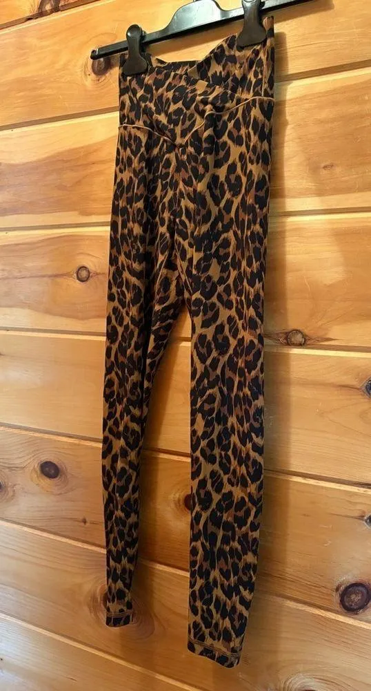 Offline Aerie Hi-Rise Leggings Brown animal Print 7/8 Length, NEW, Size Small - Image 2