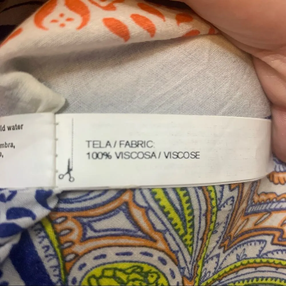 touche balneaire swim cover up sz s beaded paisley - Image 4