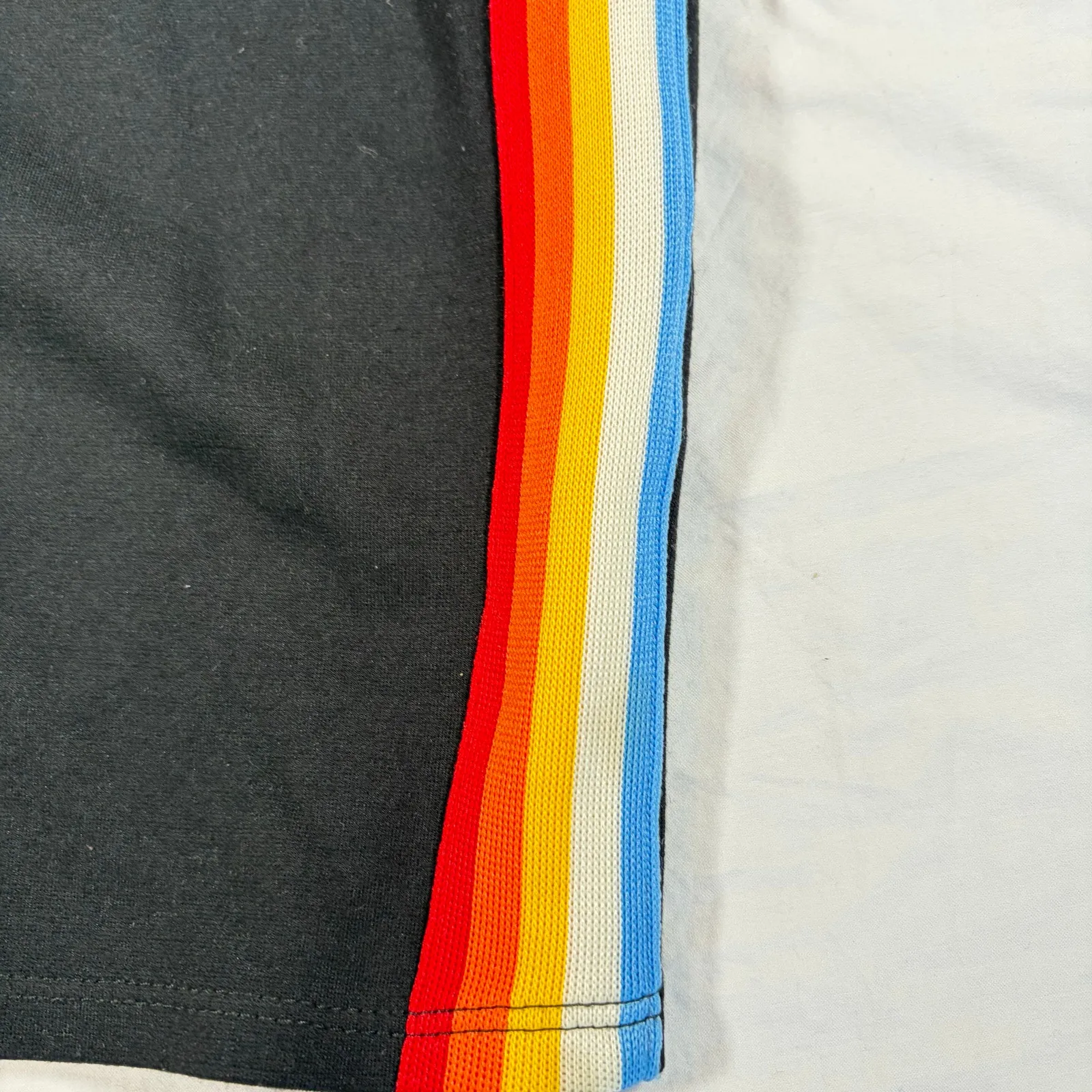 Urban Outfitters black tube mini dress rainbow vertical stripe sleeveless Size M - Image 6
