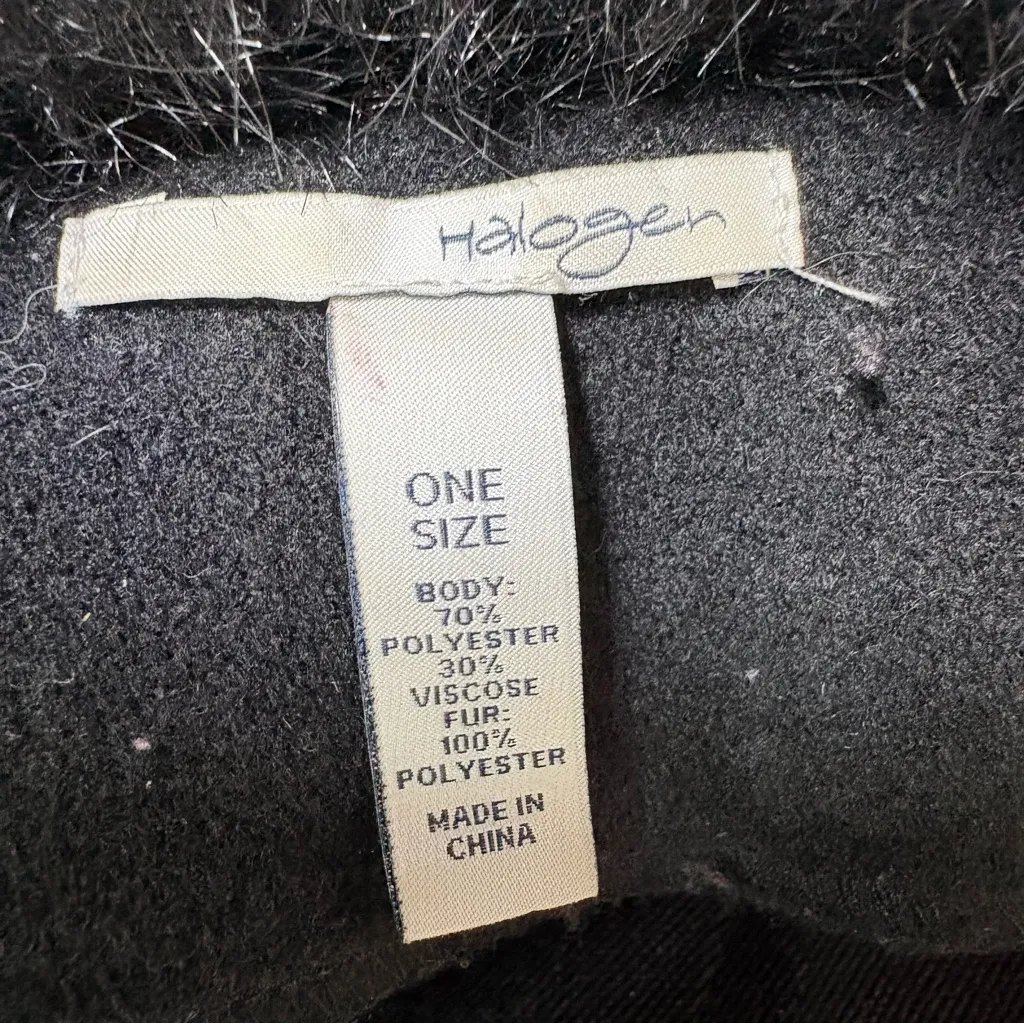 Halogen Black Fur-Trimmed Women's Poncho - Image 16