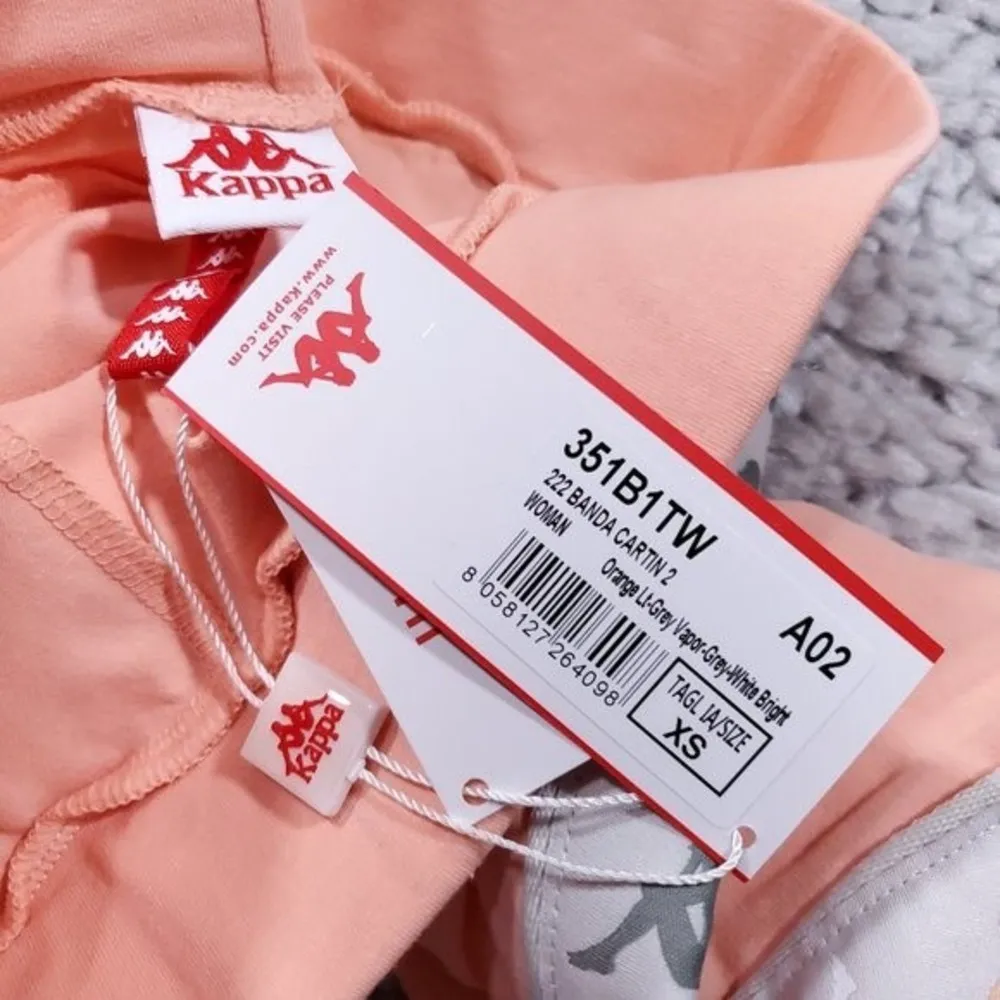 Kappa 222 Banda Cartin 2 Bike Shorts Women’s Size XS Orange Peach Skin Fit NWT - Image 8