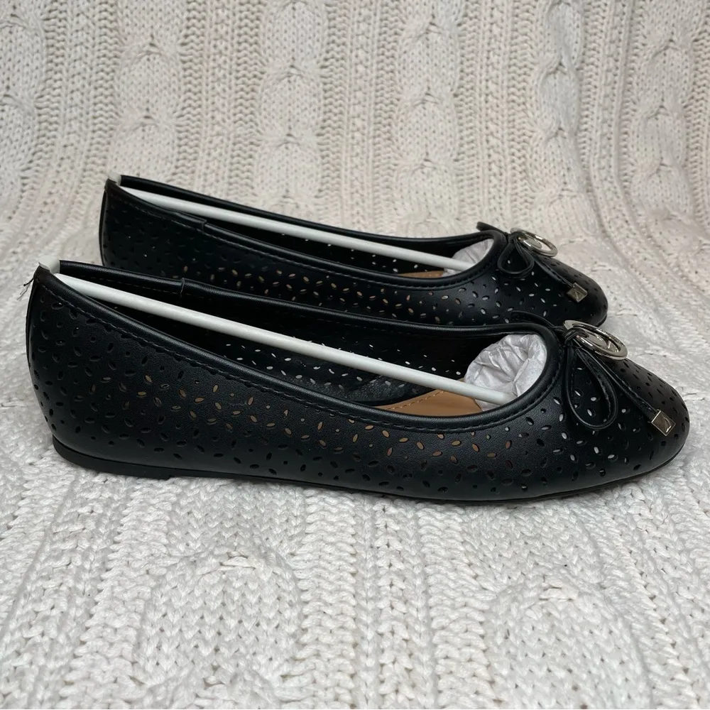 Nautica Seaback 2 Womens Slip On Round Toe Ballet Flats in Black - Image 2