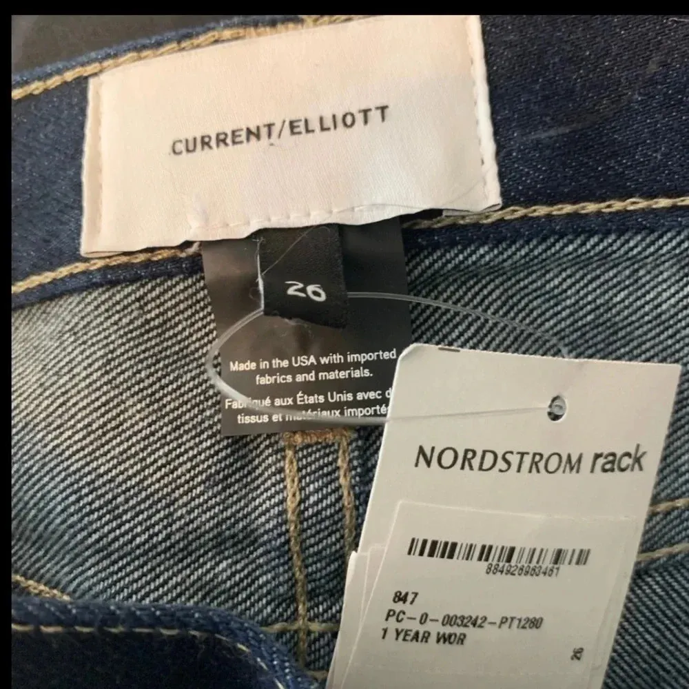 Current Elliott Jeans The Stovepipe High Waist Jean Size 26 Dark Wash NWT - Image 10