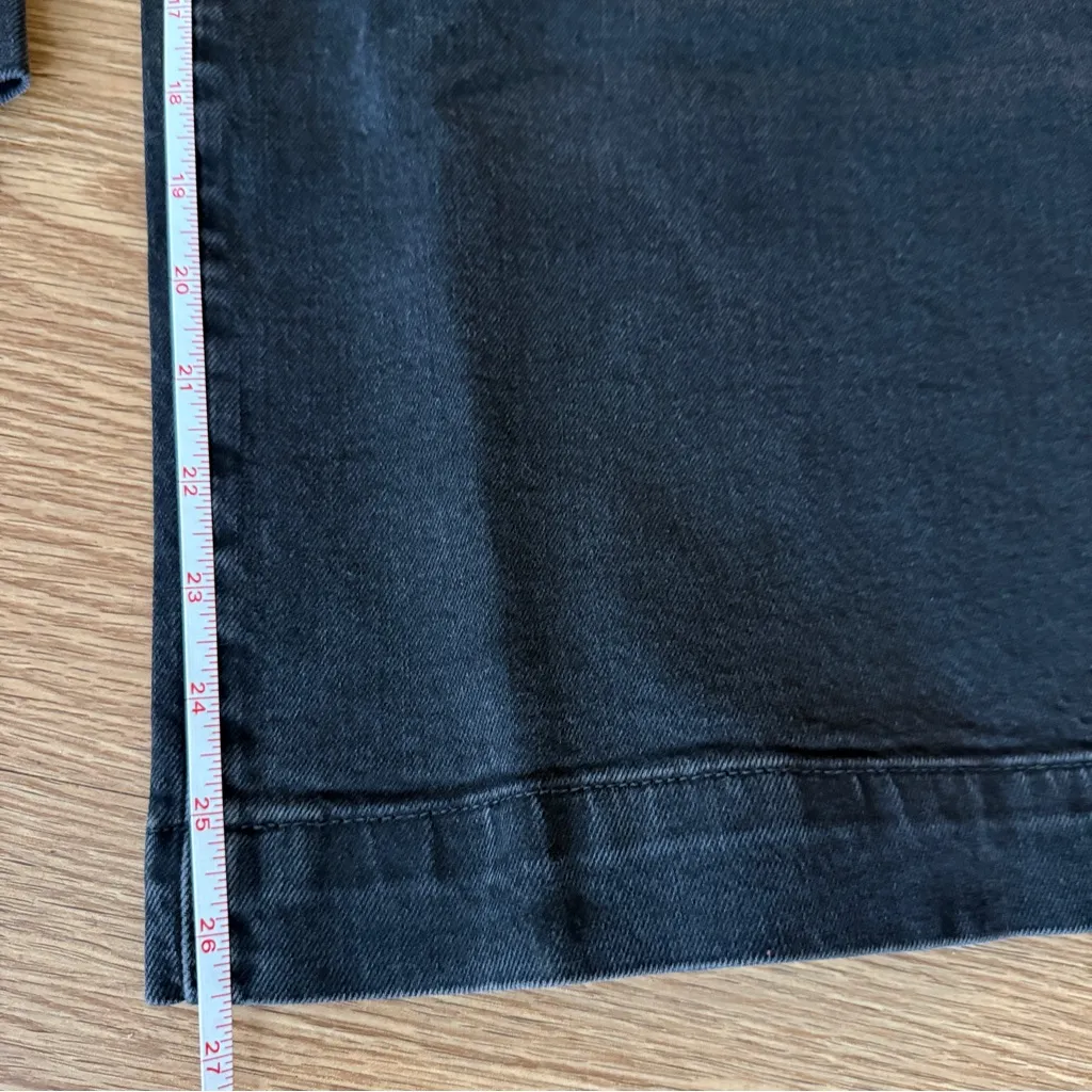 Gap High Rise Wide Leg Crop Jeans Womens 18/34R Black Baggy Boho Stretch New NWT - Image 10