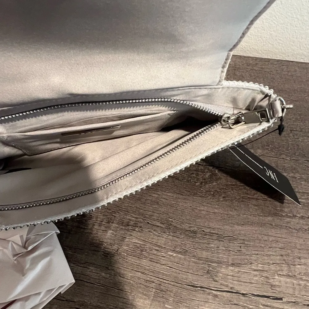 INC International Concepts Silver Rhinestone Clutch - Image 4