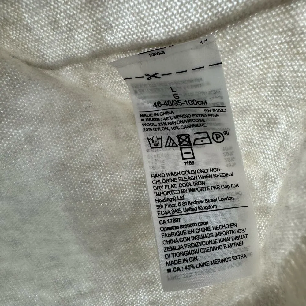 Banana Republic Size Large Filpucci Italian Yarn Crew Neck Sweater Wool Cashmere - Image 4