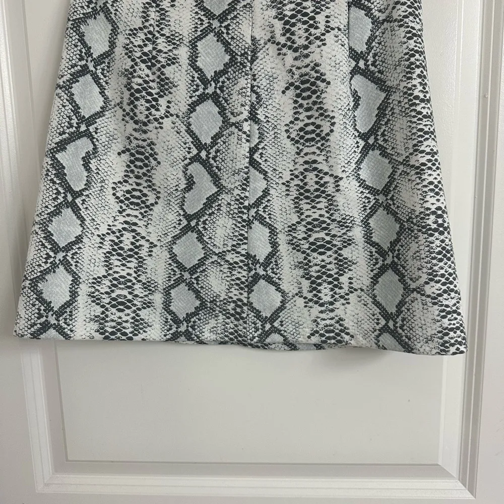 Snakeskin Mini Skirt | Size Small | Bold Print Black - Image 4