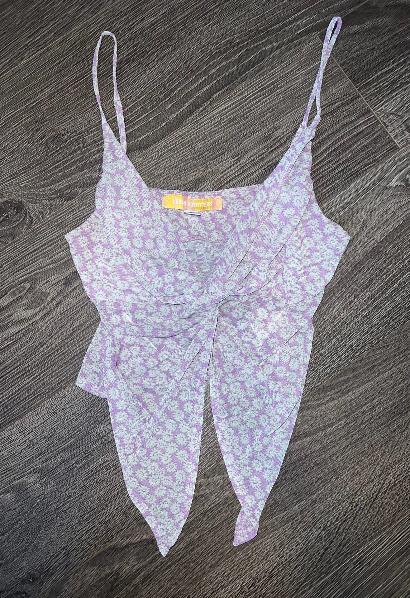 Purple  Tank Top Crop - Image 2