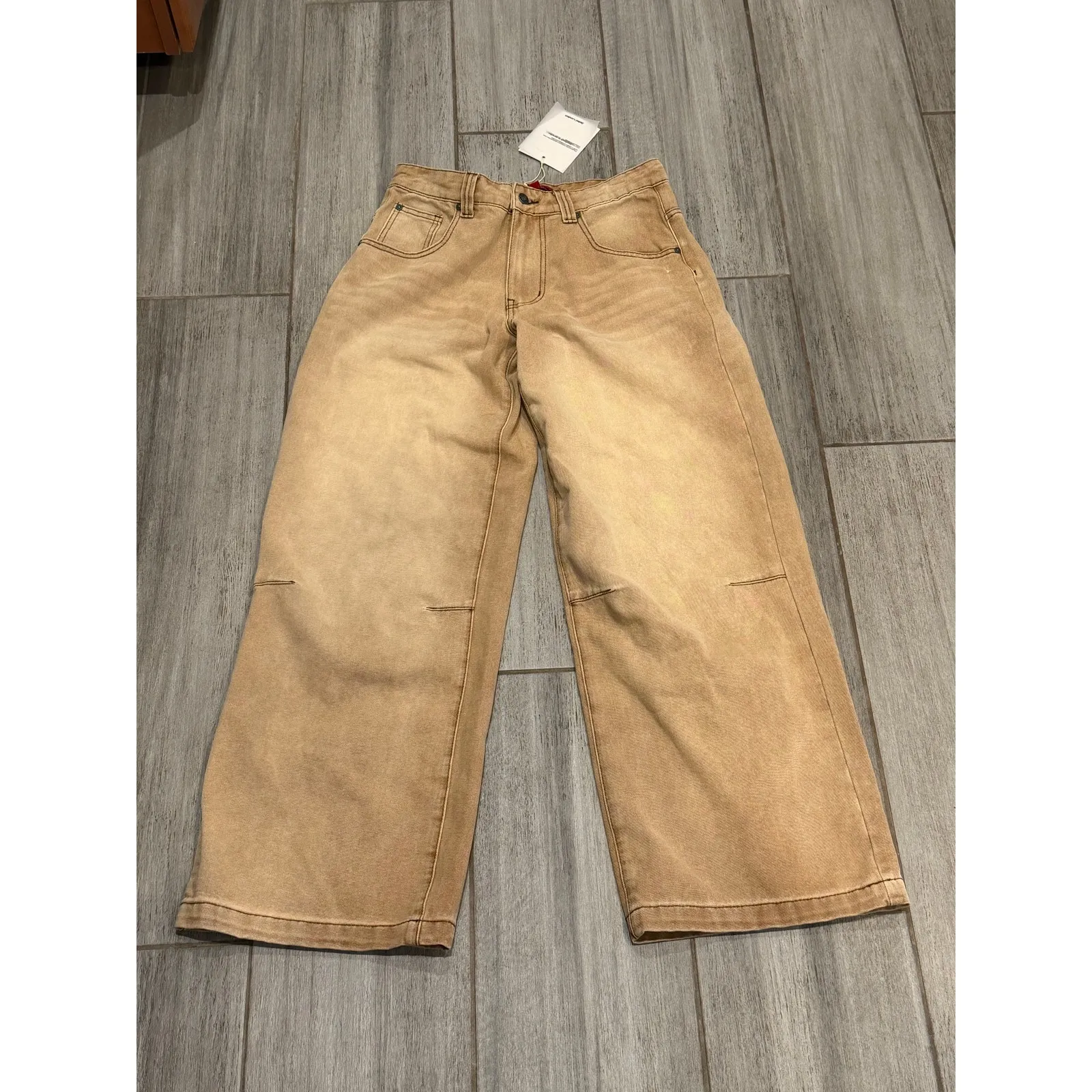 NEW Jaded London Colossus Baggy Jeans in sand size 25 - Image 6