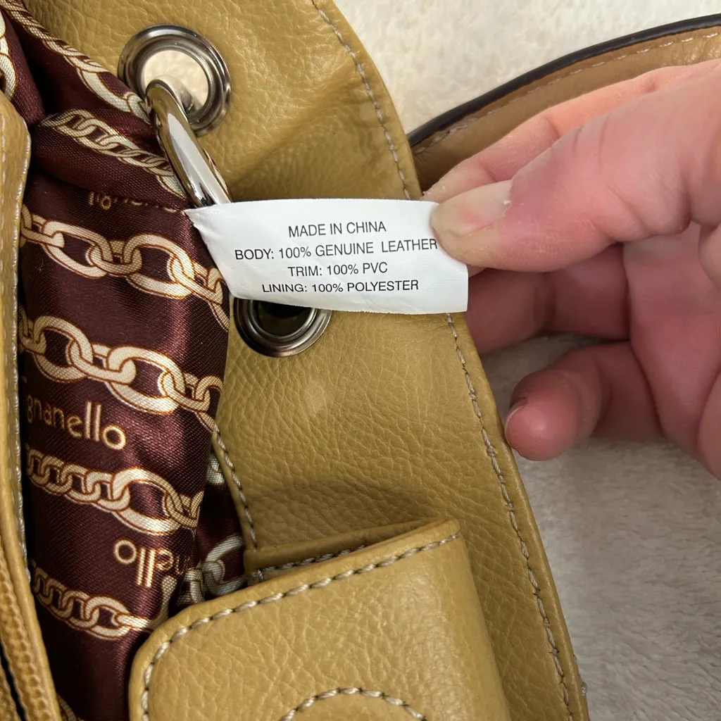 Tignanello Leather Shoulder Bag – Warm Tan / Camel - Image 8