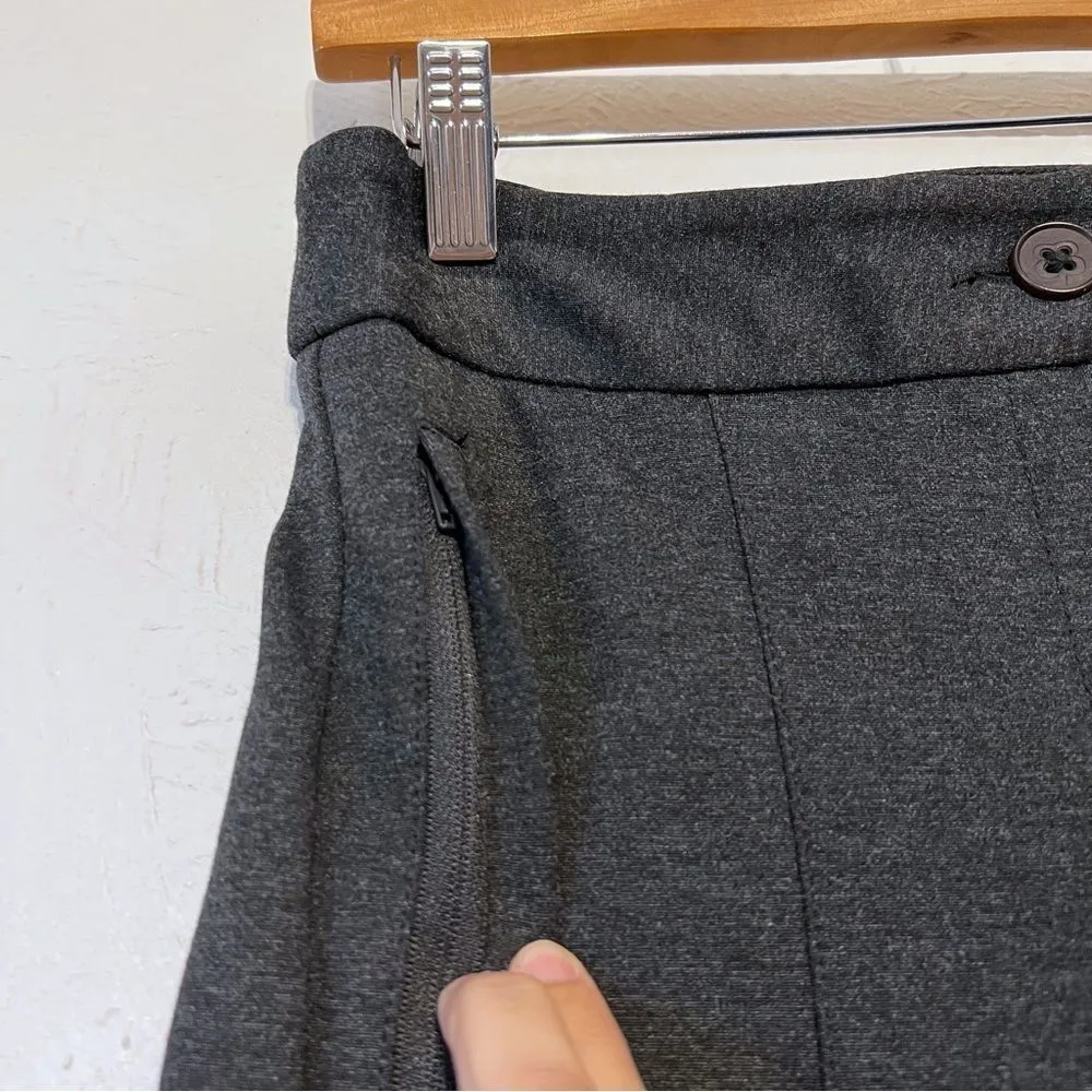 BETABRAND Skinny Leg Cigarette Dress Yoga Pants Pockets Ankle Zip Gray S Long - Image 4