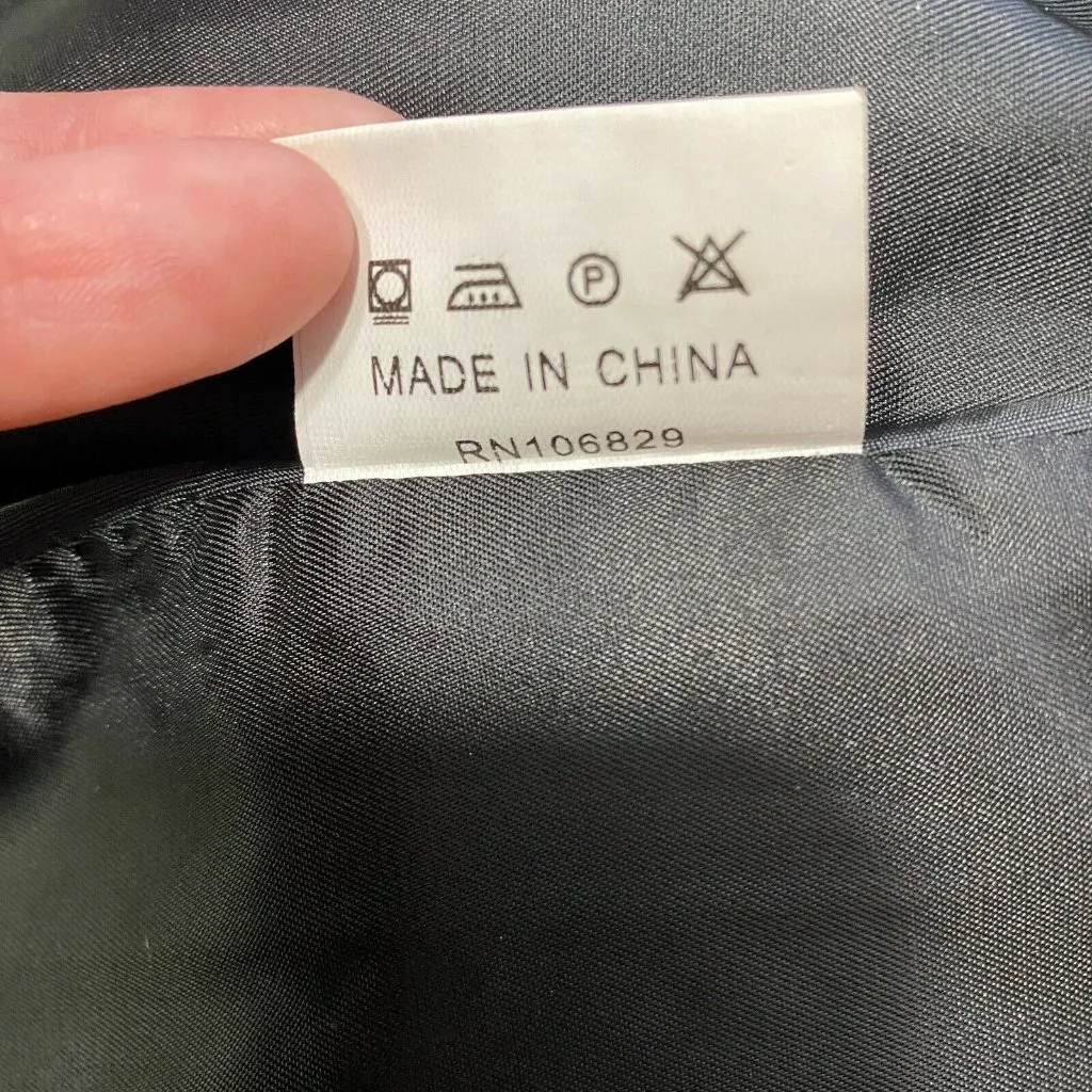 N By Nancy Skirted Coat Jacket M Black White Gingham Mixed Print‎ Lightweight Size M - Image 10