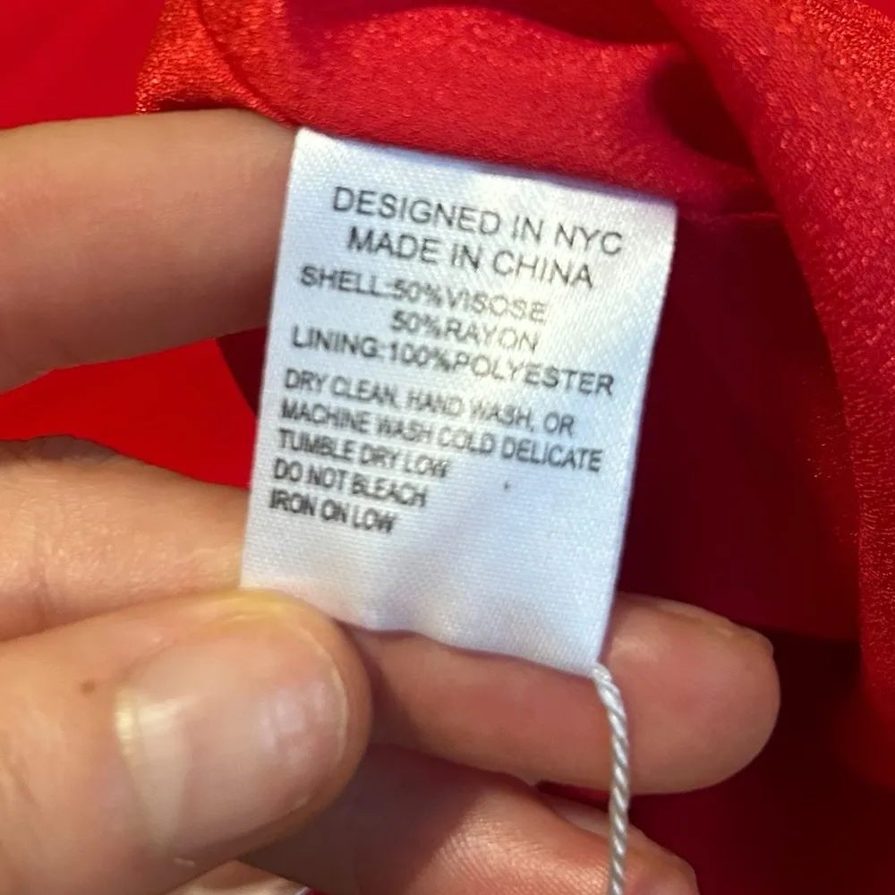 Yumi Kim Red So Social Dress Size Medium New with tags full length tulip skirt - Image 14