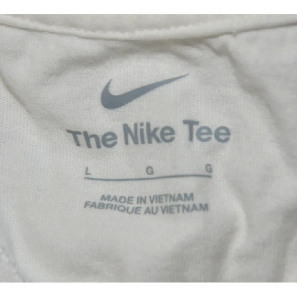 The Nike Tee Ladies L White Racerback Tank Top Arkansas Razorbacks Metallic Logo - Image 7