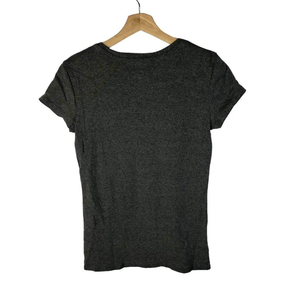 Kirkland Dark Gray V-Neck Pima Cotton Short Sleeve T-Shirt M - Image 2