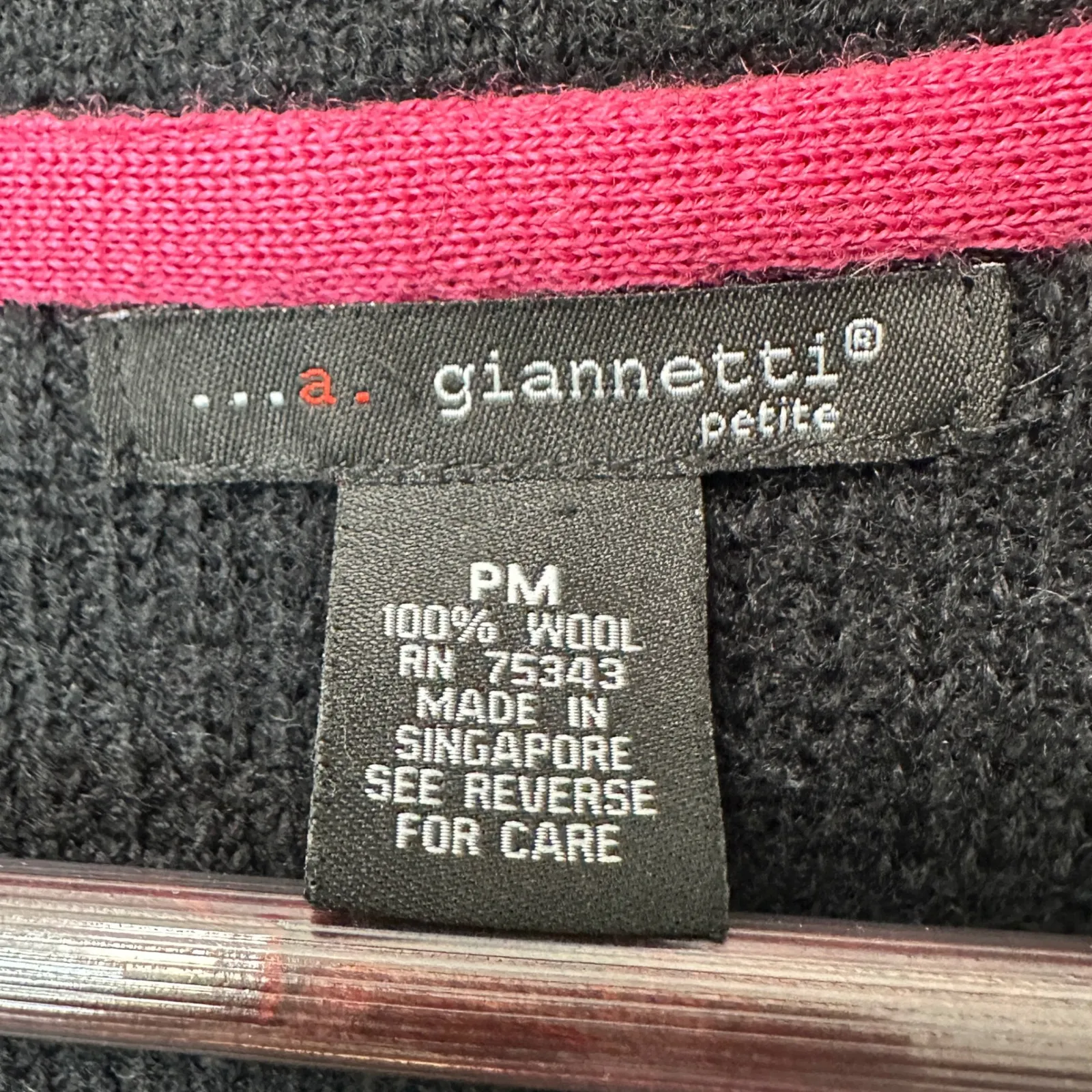 Giannetti Women Wool Jacket PM Black Pink Trim Cardigan Blazer Retro Preppy Twee Size undefined - Image 4