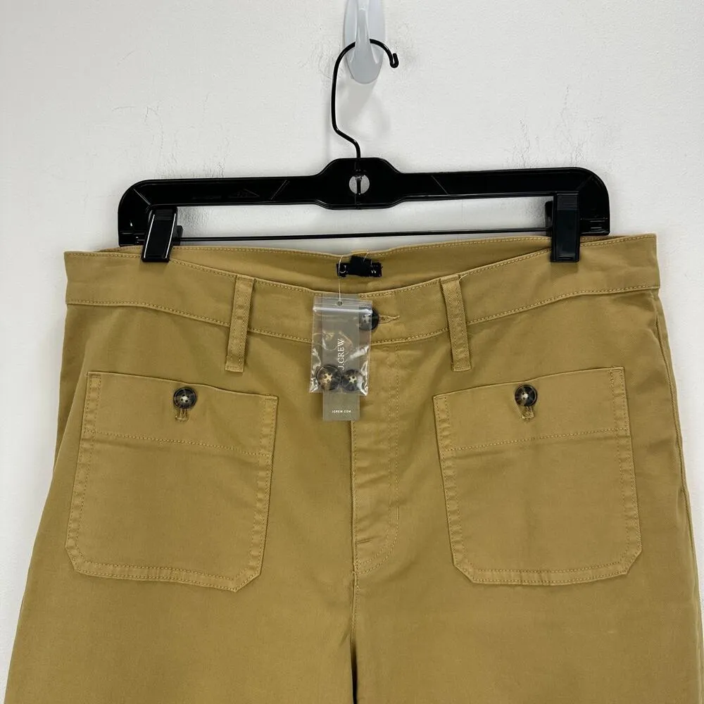 J.Crew Petite Sailor Slim Wide Leg Chino Pant Tan Beige High Rise US 31P NWT - Image 7