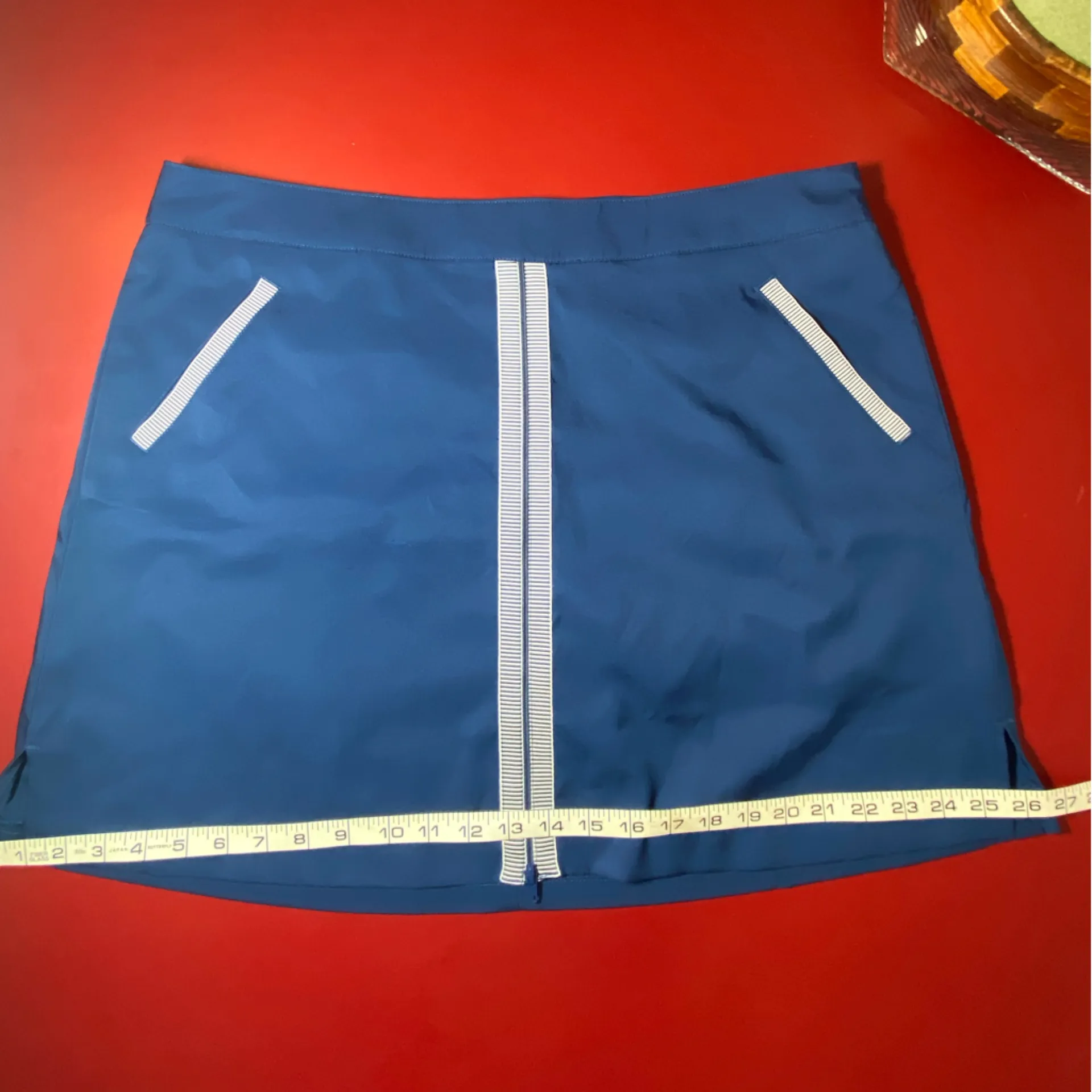 Lady Hagen Women’s 16 Golf Tennis Skort Blue White Athletic Stretch Pockets - Image 2