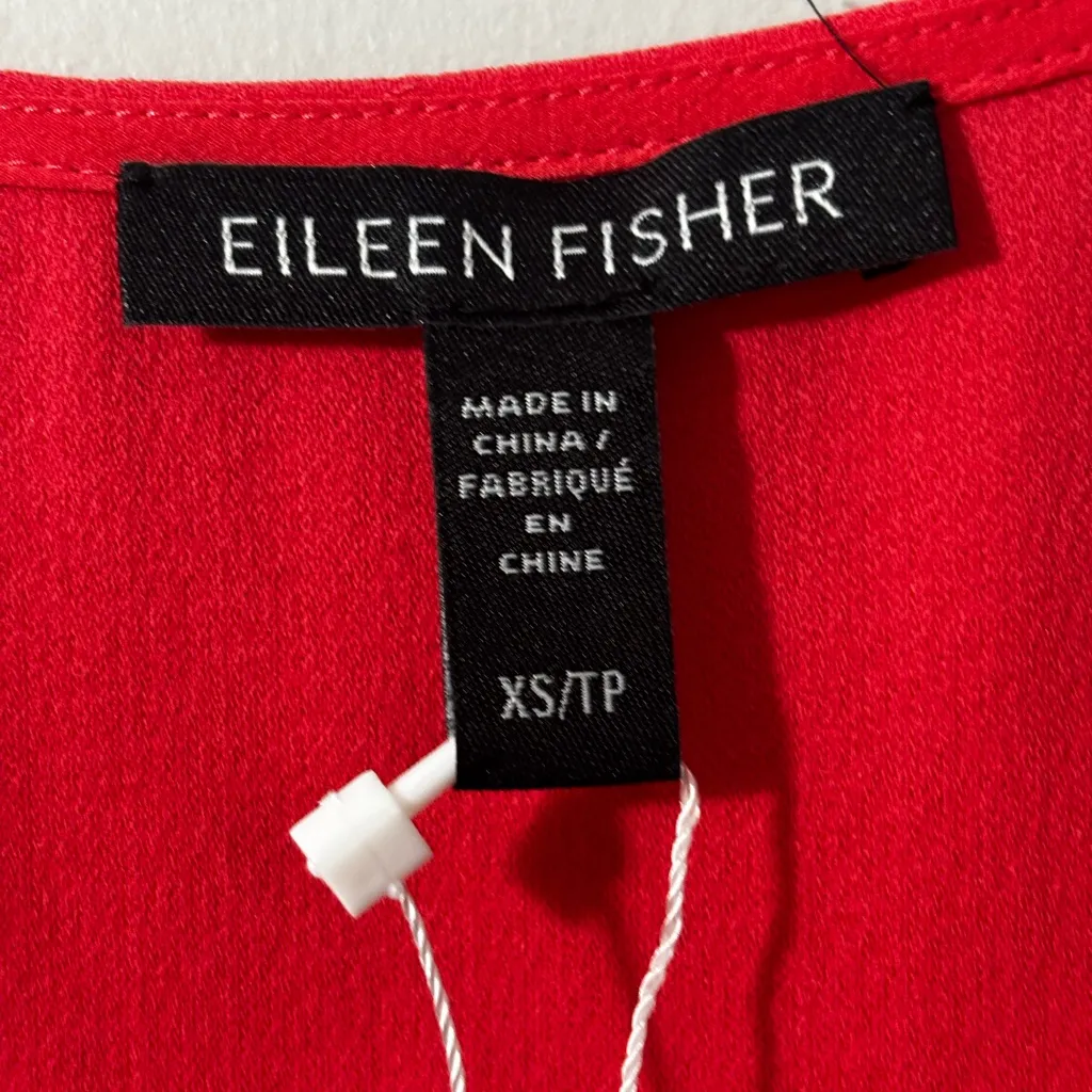 NWT Eileen Fisher XS Watermelon Silk Sleeveless Dress Sustainable Business - Image 4