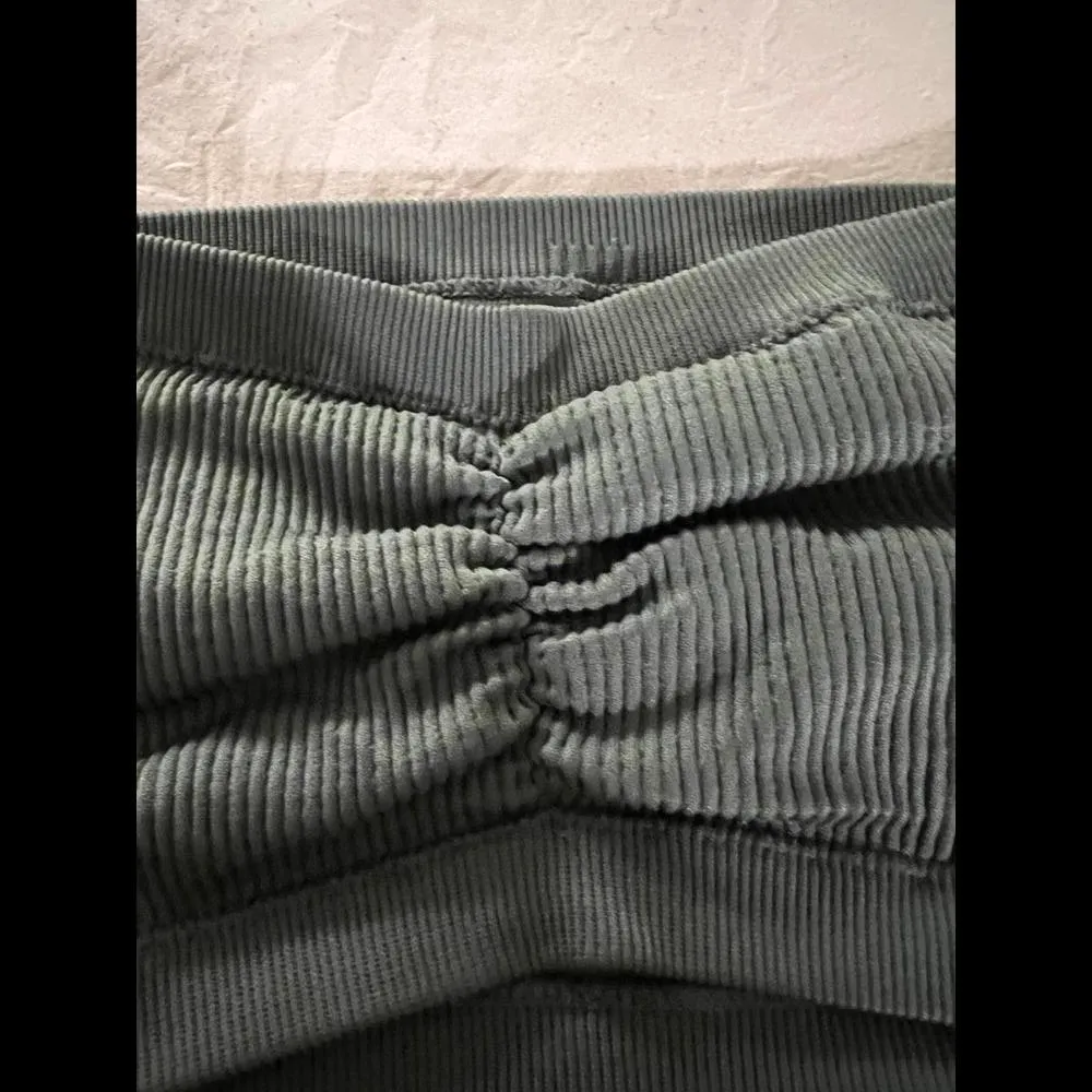 Aerie Chic Ribbed Knit Bandeau Bralette - Olive Green-Large - Image 3